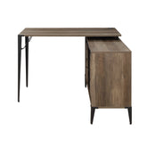 Zakwani Rustic Oak & Black Finish Writing Desk Model OF00010 By ACME Furniture